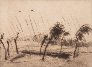 MAX ŠVABINSKÝ (CZECH / BOHEMIAN 1873 - 1962) - Rain