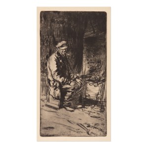 DAVID MUIRHEAD BONE (UNITED KINGDOM / BRITISH 1876 - 1953) - Mike, the dynamite Mike