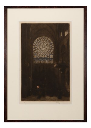FRANTIŠEK TAVÍK ŠIMON (CZECH / BOHEMIAN 1877 - 1942) - Rosette in Notre Dame