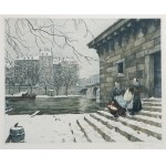 FRANTIŠEK TAVÍK ŠIMON (CZECH / BOHEMIAN 1877 - 1942) - By the Seine in winter