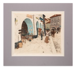 FRANTIŠEK TAVÍK ŠIMON (CZECH / BOHEMIAN 1877 - 1942) - From the Coal Market in Prague