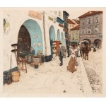 FRANTIŠEK TAVÍK ŠIMON (CZECH / BOHEMIAN 1877 - 1942) - From the Coal Market in Prague