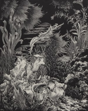 FRANTIŠEK KOBLIHA (CZECH / BOHEMIAN 1877 - 1962) - Underwater forests