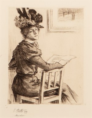 VIKTOR STRETTI (CZECH / BOHEMIAN 1878 - 1957) - In the Munich studio