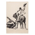 VÁCLAV HÜBSCHMANN, VÁCLAV KLIMÁNEK, JOSEF ROHAN, JOZEF ČEJKA AND OTHERS (CZECH / BOHEMIAN) - Collection of 17 illustrations and cartoons