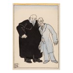 VÁCLAV HÜBSCHMANN, VÁCLAV KLIMÁNEK, JOSEF ROHAN, JOZEF ČEJKA AND OTHERS (CZECH / BOHEMIAN) - Collection of 17 illustrations and cartoons