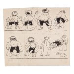VÁCLAV HÜBSCHMANN, VÁCLAV KLIMÁNEK, JOSEF ROHAN, JOZEF ČEJKA AND OTHERS (CZECH / BOHEMIAN) - Collection of 17 illustrations and cartoons