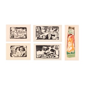 PAUL GAUGUIN (FRANCE / FRENCH 1848 - 1903) - Bundle of 5 graphic sheets from Tahiti