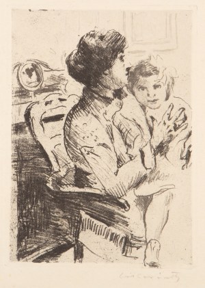 LOVIS CORINTH (GERMANY / GERMAN 1858 - 1925) - Mother and child