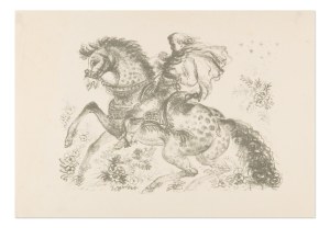 ANTONÍN PROCHÁZKA (CZECH / BOHEMIAN 1882 - 1945) - Falling grouse with rider