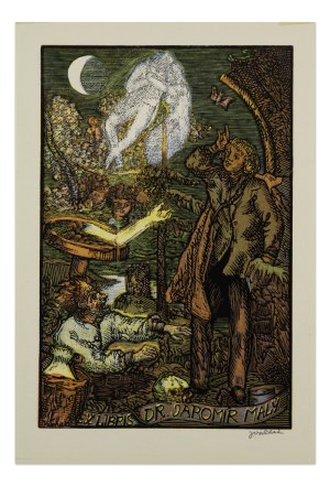 JOSEF VÁCHAL (CZECH / BOHEMIAN 1884 - 1969) - Bookplate Dr. Jaromír Malý