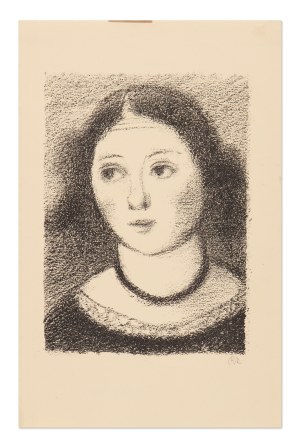 RUDOLF KREMLIČKA (CZECH / BOHEMIAN 1886 - 1932) - Girl's head
