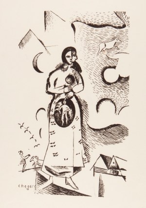 MARC CHAGALL (BELARUS / BELARUSIAN 1887 - 1985) - La Femme enceinte (Maternity)