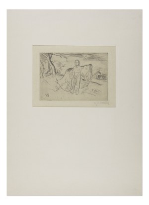 VOJTĚCH SEDLÁČEK (CZECH / BOHEMIAN 1892 - 1973) - Shepherdess