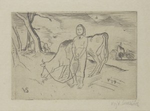VOJTĚCH SEDLÁČEK (CZECH / BOHEMIAN 1892 - 1973) - Shepherdess