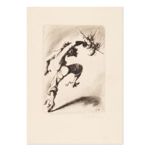 CYRIL BOUDA (CZECH / BOHEMIAN 1901 - 1984) - Gulliver fights a wasp
