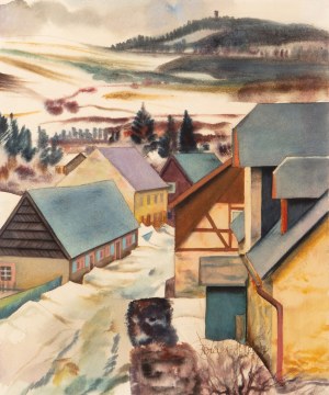 HERIBERT FISCHER-GEISING (GERMANY / GERMAN 1896 - 1984) - Motif from Geising