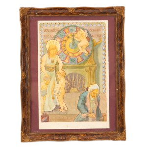 FRANTIŠEK JAKUB (CZECH / BOHEMIAN 1875 - 1940) - New Year's greetings from the school principal