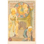 FRANTIŠEK JAKUB (CZECH / BOHEMIAN 1875 - 1940) - New Year's greetings from the school principal