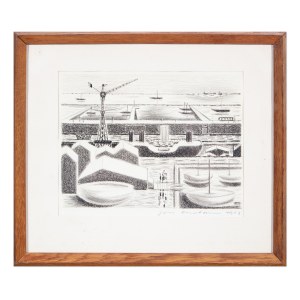 JAN SMETANA (CZECH / BOHEMIAN 1918 - 1998) - Civita Vecchia Port