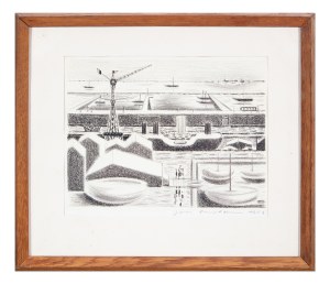JAN SMETANA (CZECH / BOHEMIAN 1918 - 1998) - Civita Vecchia Port