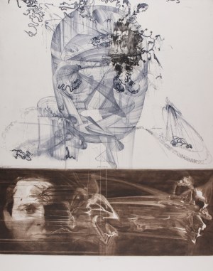 JIŘÍ ANDERLE (CZECH / BOHEMIAN 1936*) - Self image (Perspective No. 7)
