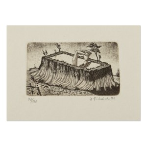 JINDŘICH PILEČEK (CZECH / BOHEMIAN 1944 - 2002) - Bookplate J.V.