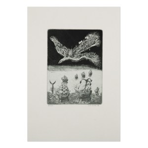 JINDŘICH PILEČEK (CZECH / BOHEMIAN 1944 - 2002) - Bookplate M.N.