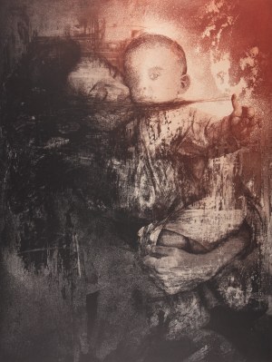 LADISLAV KUKLÍK (CZECH / BOHEMIAN 1947*) - Mother with child (large sheet)