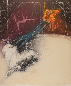 LADISLAV KUKLÍK (CZECH / BOHEMIAN 1947*) - Figure skater (large sheet)