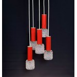 Cascade designer ceiling lamp - Czechoslovakia 1970s