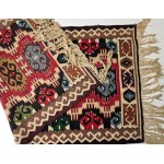 Hand-woven Hutsul wool Kilim - Eastern Carpathians mid-20th century.