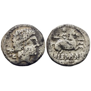Celtic. Iberia, Bolskan (Huesca), Denarius, II century BC; AR (3,63 g; 18 mm)