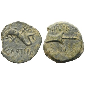 Celtic. Iberia, Carteia, Quadrans, I century BC; Æ (3,21 g; 19 mm)