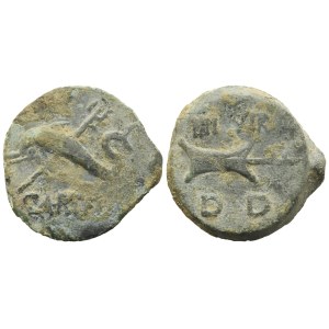 Celtic. Iberia, Carteia, Quadrans, I century BC; Æ (4,03 g; 18,5 mm)