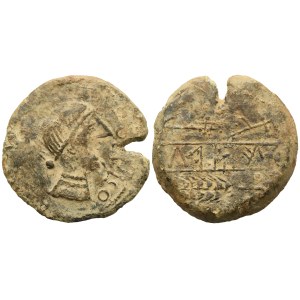 Celtic. Iberia, Obulco, As, late II century BC; Æ (15 g; 29 mm)