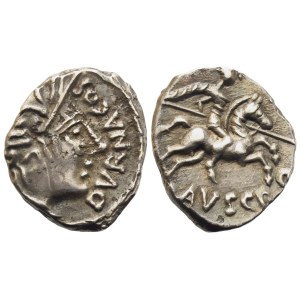 Celtique. Gallia, Allobroges, Quinarius, vers le Ier siècle av. J.-C. ; AR (1,96 g ; 16,2 mm)