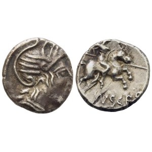 Celtic. Gallia, Allobroges, Quinarius, c. 61-40 BC; AR (2,05 g; 14 mm)