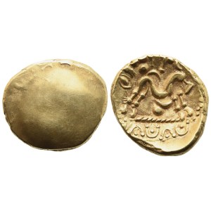 Celtic. Eastern Gallia, Ambiani, Stater, c. 60-55 BC; AV (6,10 g; 18 mm)
