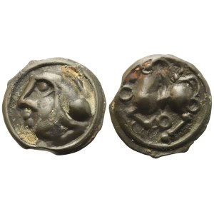 Celtic. Gallia Belgica, Sequani, Potin unit, I century BC (3,94 g; 18,4 mm)