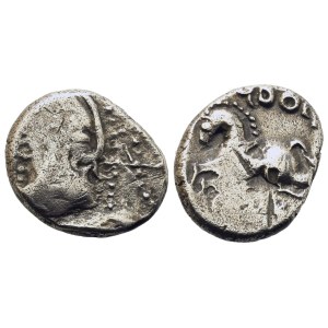 Celtic. Gallia, Sequani, Quinarius, c. 100-50 BC; AR (1,88 g; 12,8 mm)