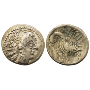 Celtic. Souther Gaul, Insubres, Drachm, late II-early I century BC; AR (1,94 g; 15,1 mm)
