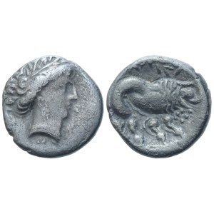 Cisalpine Gaul, Insubres, Drachm (imitating Massalia), 2nd century BC; AR (2,30 g; 15,5 mm)