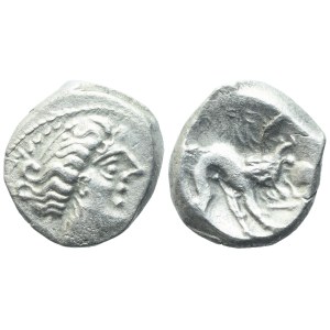 Cisalpine Gaul, Insubres, Light Drachm (imitating Massalia), 2nd century BC; AR (2,40 g; 13 mm)