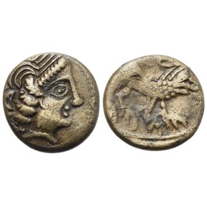 Celtic. Gallia Cisalpina, Drachm, c. II-I century BC; AR (2,58 g; 14,6 mm)