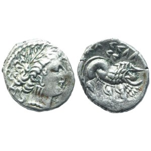 Celtic Gaul, Insubres, Imitation of Massalia. Drachm, c. 200-150; AR (2,82 g; 15,3 mm)