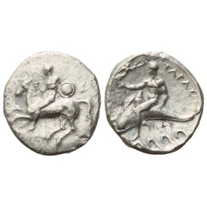 Calabria, Tarentum, Nomos, c. 302-280; AR (7,32 g; 21 mm; 6 h)