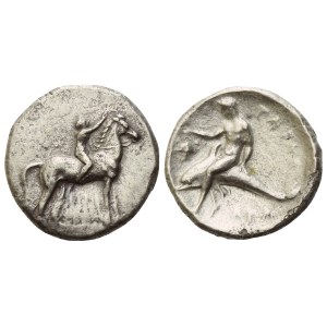 Calabria, Tarentum, Nomos, c. 302-280 BC; AR (7,38 g; 21,3 mm; 2 h)