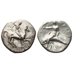 Calabria, Tarentum, Nomos, c. 280-272; AR (7,19 g; 20,6 mm; 12 h)