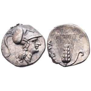 Lucania, Metapontion (Punic occupation), Half Shekel, c. 215-207 BC; AR (3,21 g; 17 mm; 6 h)